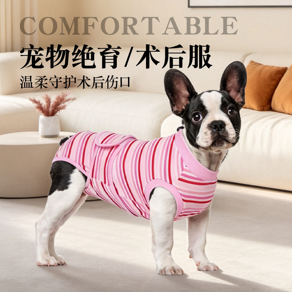 宠物绝育服舒适透气宠物术后衣防舔防掉毛辅助狗裤
