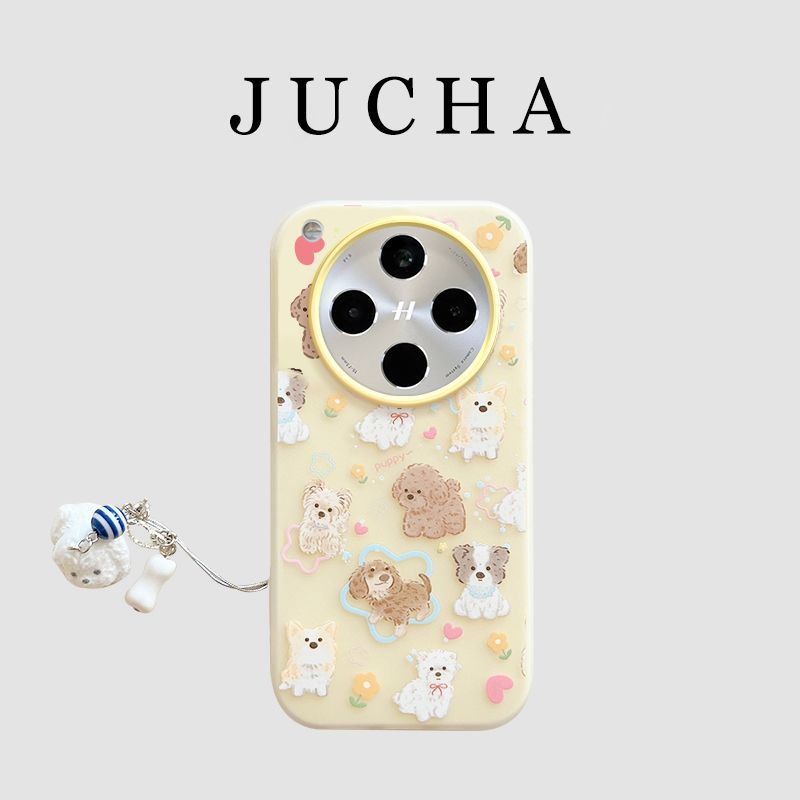 适用oppofindx8ultra手机壳级感findx8s全包手机壳满屏涂鸦小狗