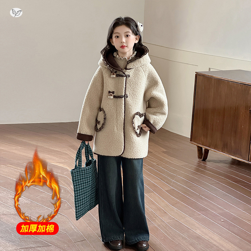女童2025年秋冬新款羊羔绒外套儿童加绒加厚上衣女大童洋气毛毛衣,童装外套,祺儿童装 女童2025年秋冬新款羊羔绒外套儿童加绒加厚上衣女大童洋气毛毛衣,童装外套,祺儿童装