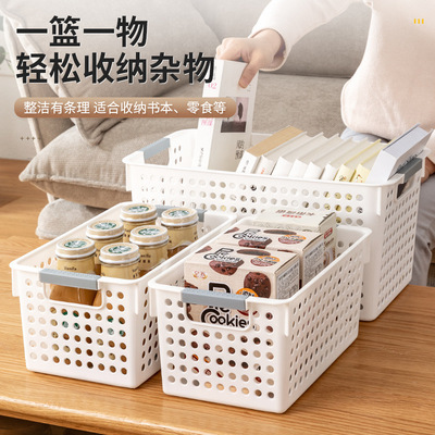 手推车收纳篮收纳器塑料厨房和办公桌零食书水果杂物存放
