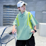 童POLO衫短袖T恤2025新款夏款中大儿童夏季孩半袖夏装上衣潮，商品下架区，祺妙童装