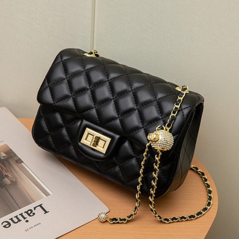 真皮菱格链条包包女新款百搭小香风小方包女士肩斜挎包品牌女包,箱包皮具/热销女包/男包,通用款女包,淘宝优惠券,粉丝福利购,淘宝优惠卷