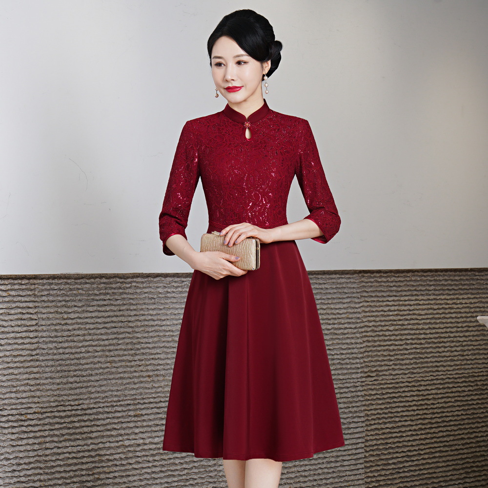 2023春夏新款复古旗袍时尚洋气