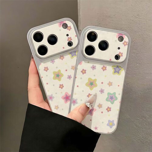 小羊皮electroplating colorful stars case适用iphone 11 12 13 14 15 16 plus 17 pro max