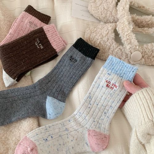 ins袜子秋冬羊毛保暖女