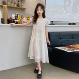 女童夏装连衣裙2025新款洋气女大童夏季无袖公主裙儿童夏款背心裙，童装连衣裙，祺妙童装