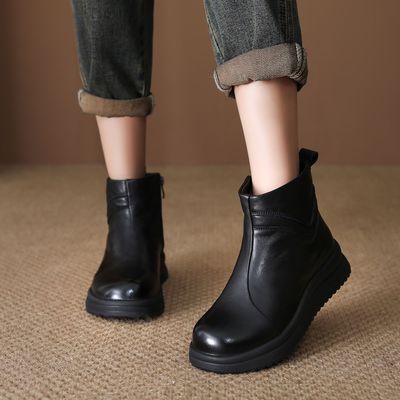 头层牛皮马丁靴软底防滑冬季