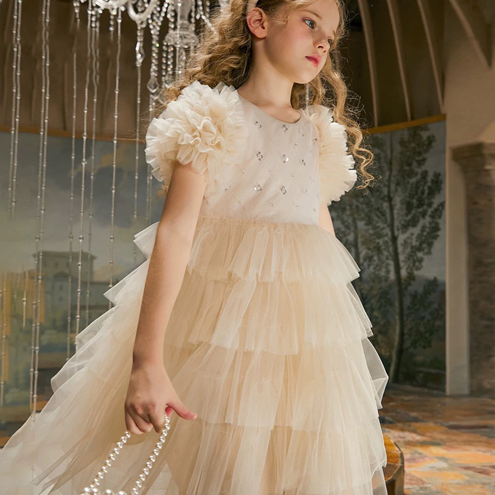 女童蛋糕裙礼服公主裙法式夏季