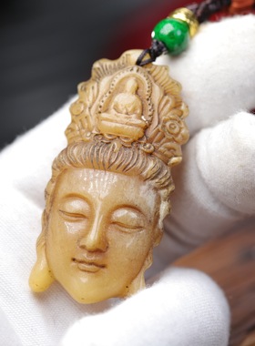 藏传骆驼骨雕刻男女饰品