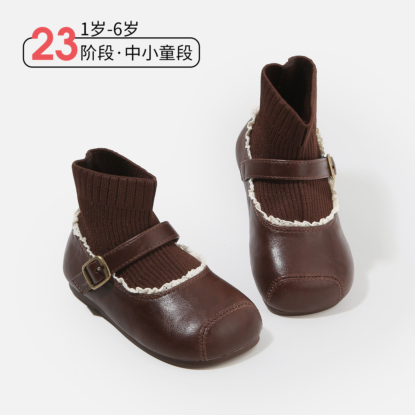 童鞋秋季新款女童皮靴幼儿园鞋子幼小稳步鞋儿童短靴春软底鞋