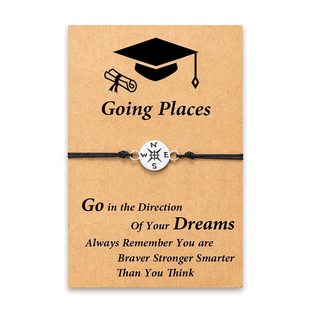 亚马逊爆款圣诞节简约蜡绳编织手链学生毕业女手串级编织手链