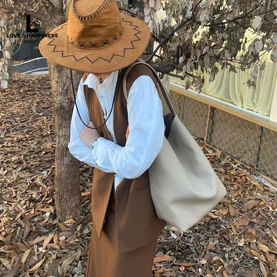 真皮托特包荔枝纹通勤大