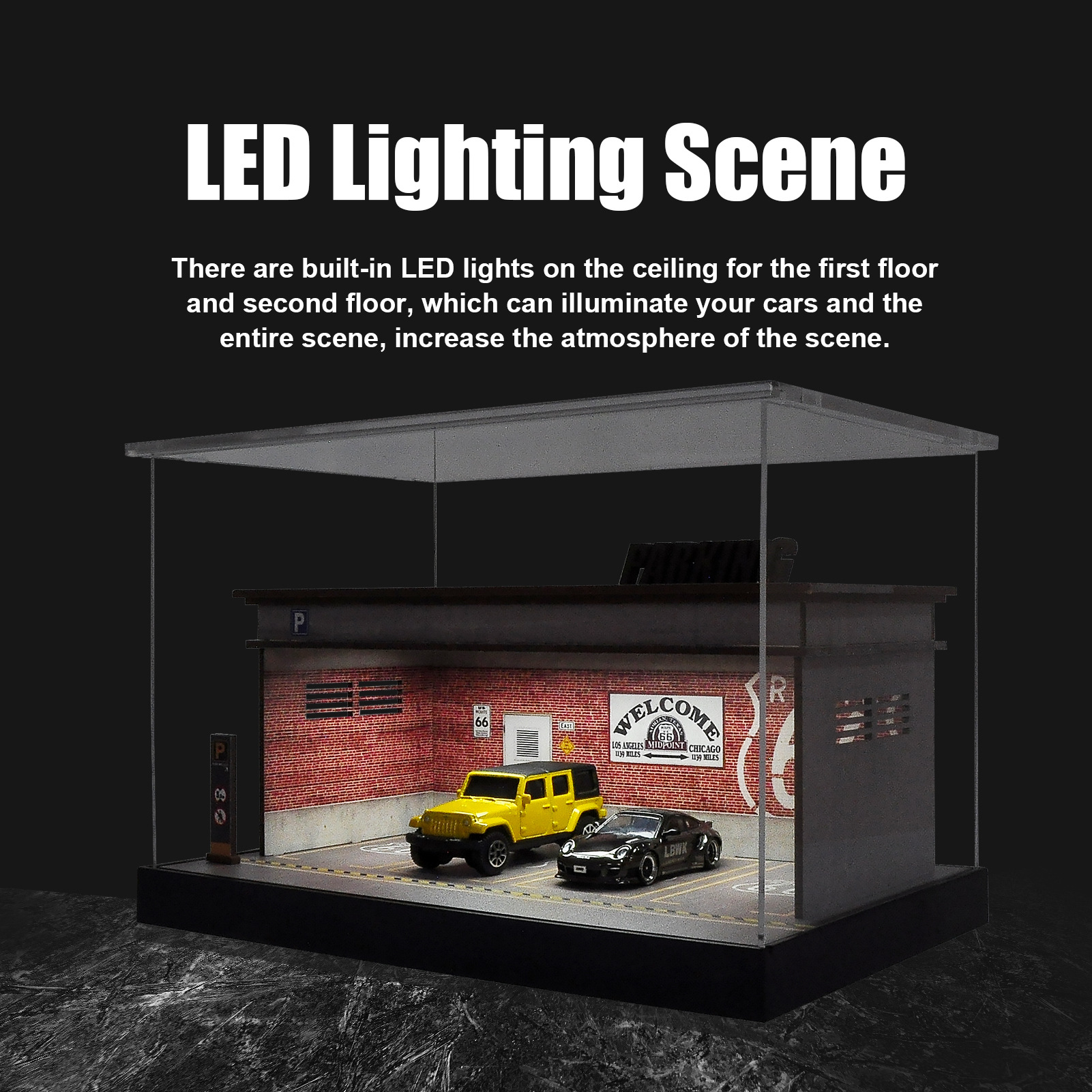 适用多美卡1比64车模展示盒