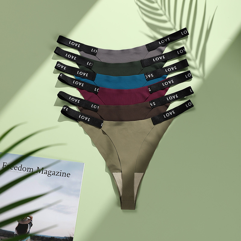 无痕细带丁字内裤女士健身内裤