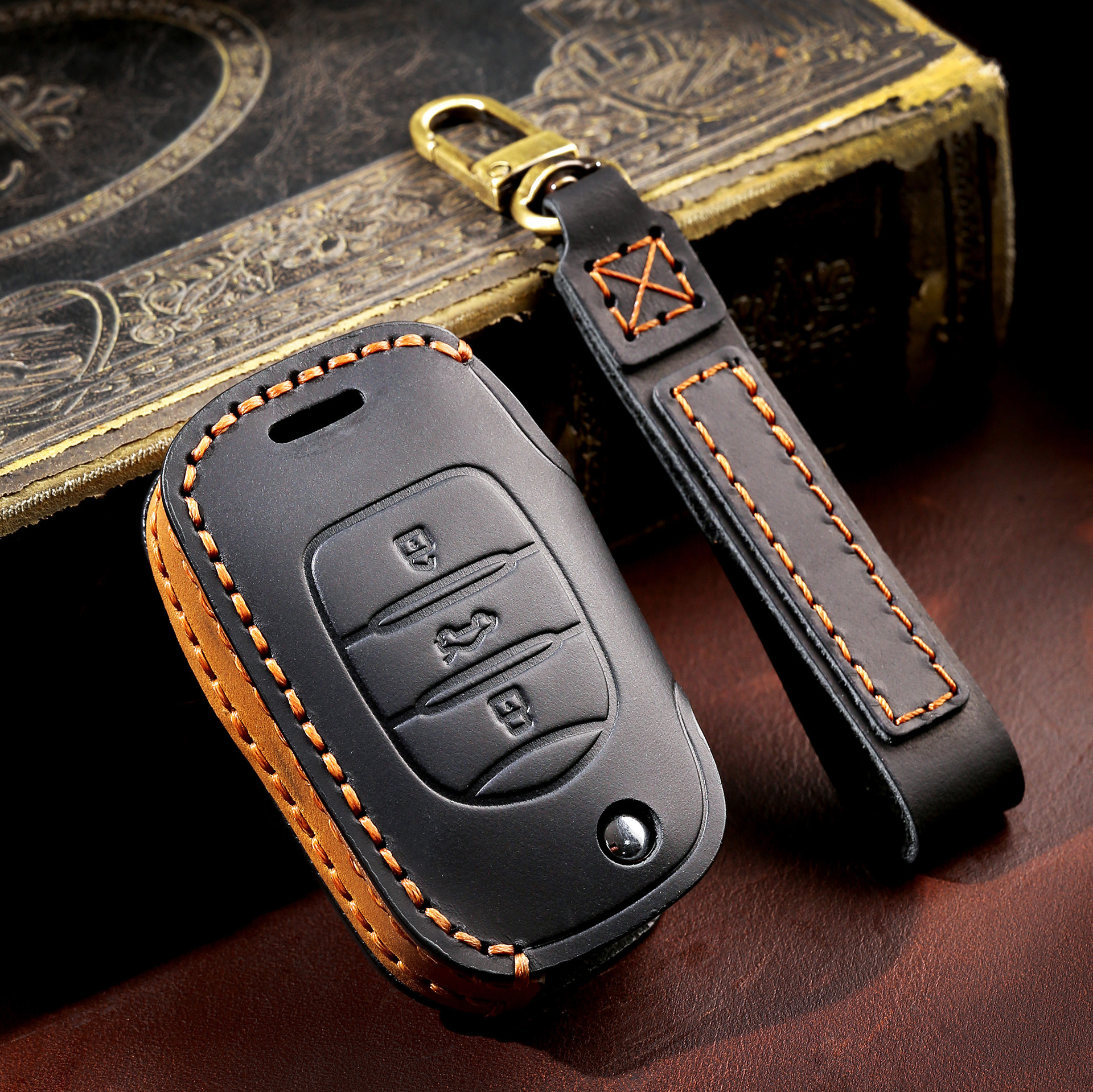 适用宝骏510钥匙套E200智行版E100730真皮530折叠560壳扣360/310W