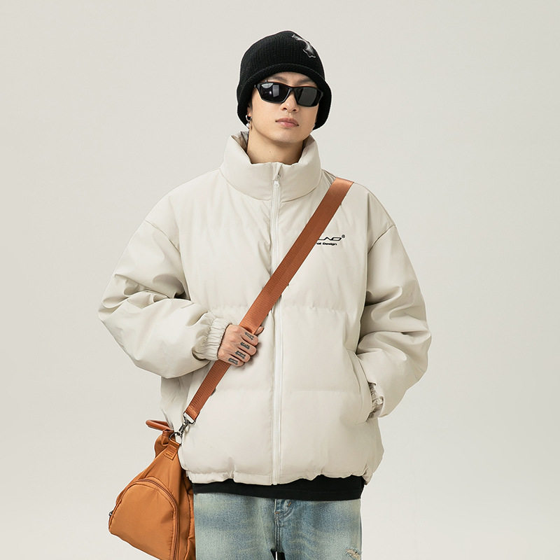 PU皮棉服冬季加厚潮牌面包服下摆可调棉衣外套L5134-P95控158,男装棉衣,电商A362