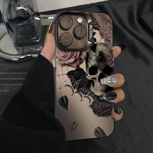 新款骷髅适用iphone17手机壳苹果15promax/14个性13pro16欧美11xr