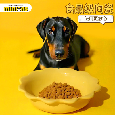 小黄人|波浪边宠物碗狗狗水碗