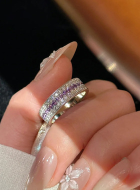 港风夸张复古时尚精致微镶锆石戒指女小众设计百搭气质戒子指环