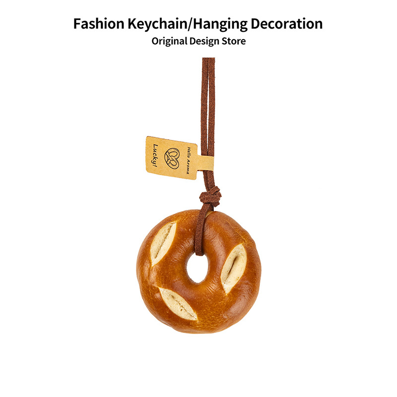 手工仿真食物手工碱水面包挂件