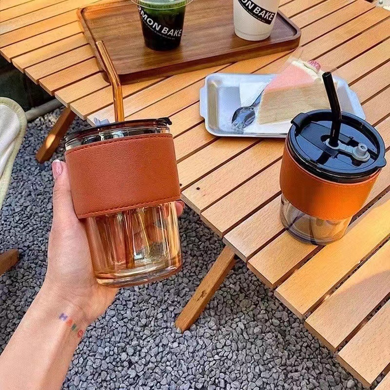 网红竹节杯ins水杯颜值吸管杯咖啡杯子伴手礼小礼品赠送玻璃杯