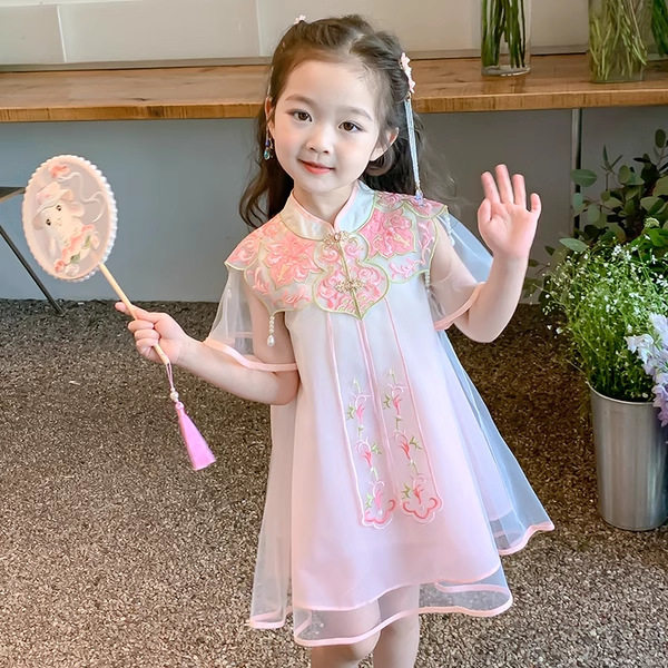 女童连衣裙夏季2026新款中国风新中式女宝公主裙小女孩连衣裙夏