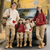 级感亲子装 一家三四口女童运动会班服拍照服 立春卫衣端新款