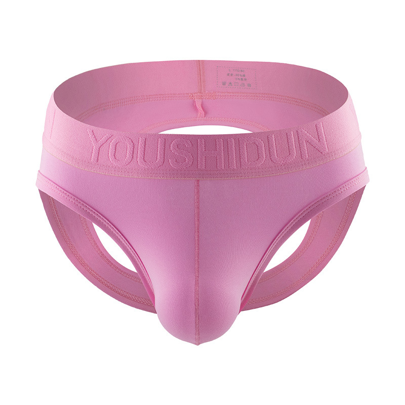 低腰镂空性感纯色青年男士三角裤