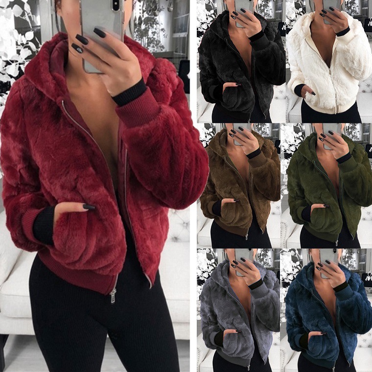 women fur coat jacket winter ladies warm coats jackets女外套