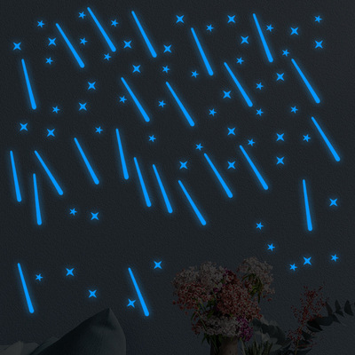夜光星星荧光贴纸家居装饰儿童房客厅夜光装饰品卡通夜光流行贴纸