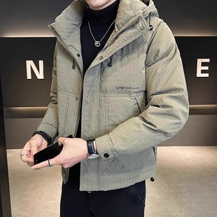 高端连帽轻薄羽绒服男士冬季2025新款高级感保暖加厚夹克外套男款