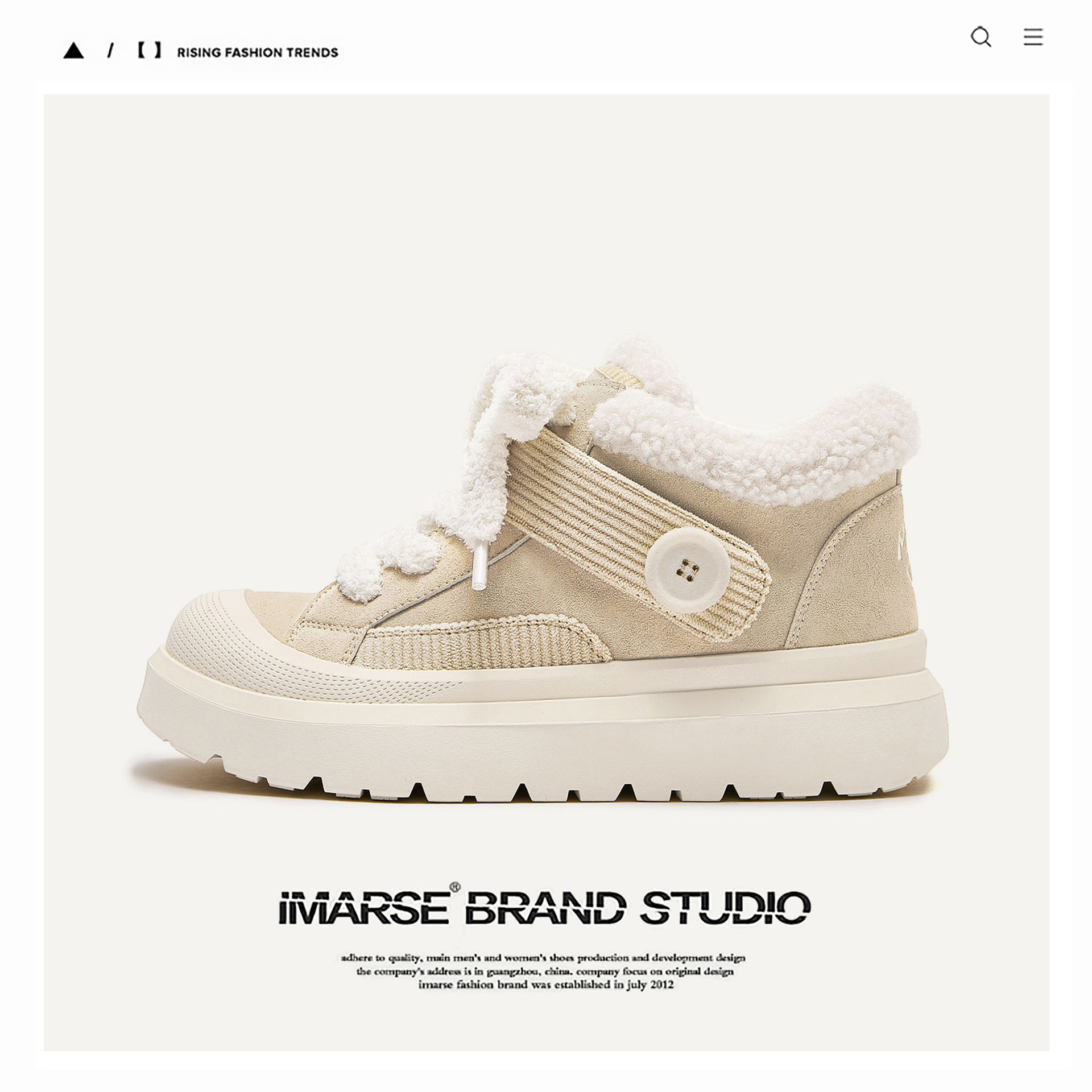 MQMS2025冬季丑萌大头鞋厚底增高保暖棉鞋简约短筒靴男女靴雪地靴