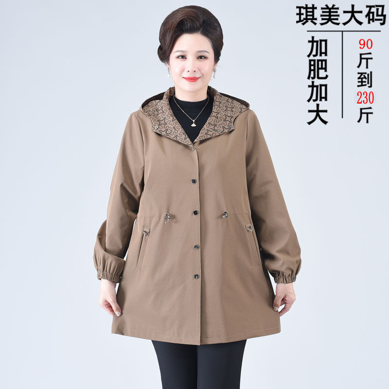 外套中长款风衣妈妈时尚