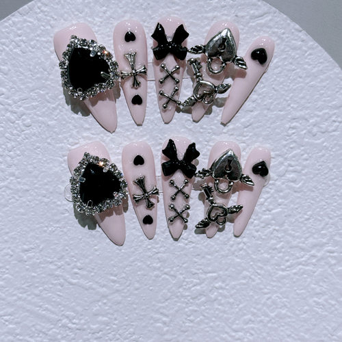 纯手工y2k辣妹穿戴甲杏仁款