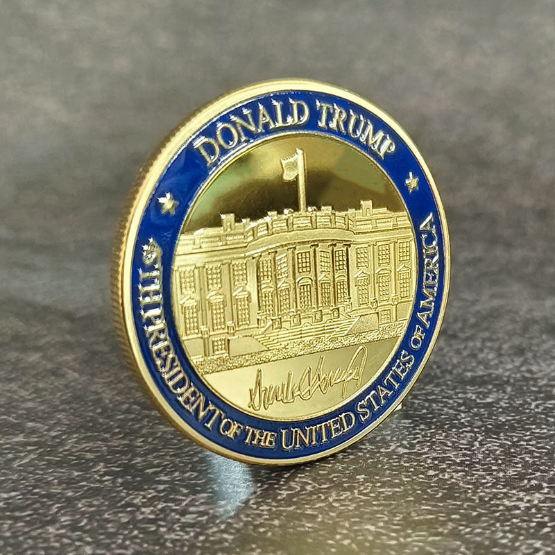 正纯金属重金银色纪念硬币章周年定制礼美国白宫风云雕外贸数字币