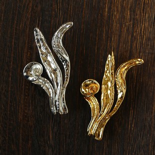 欧美复古胸针自然风蕨类植物造型金属胸针女个性 配饰 树叶胸花西装