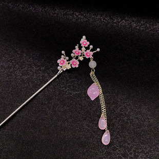 古风梅花花卉流苏发簪级复古百搭小众簪子汉服旗袍步摇配饰头饰