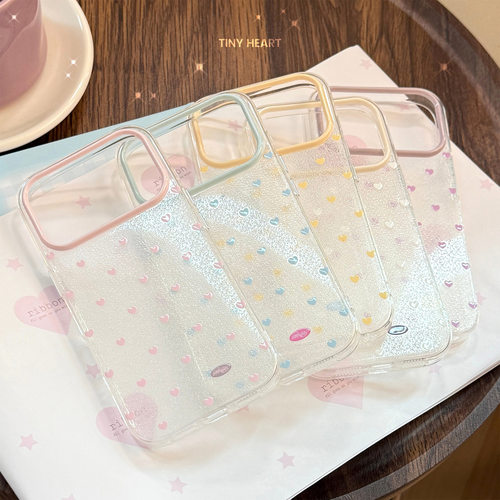 Lace Pattern Heart Clear Soft Phone Case Ins Fresh Style 适用 iPhone 17 Pro 16 15 14 13