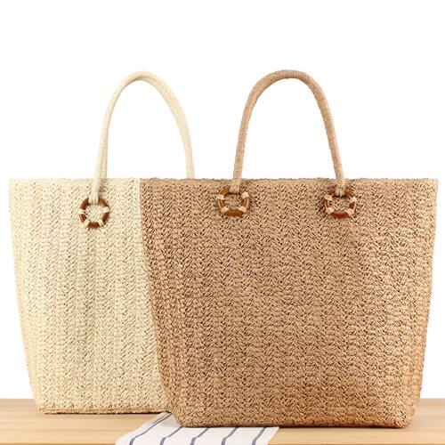 New women's shoulder tote bag large capacity woven beach vac
