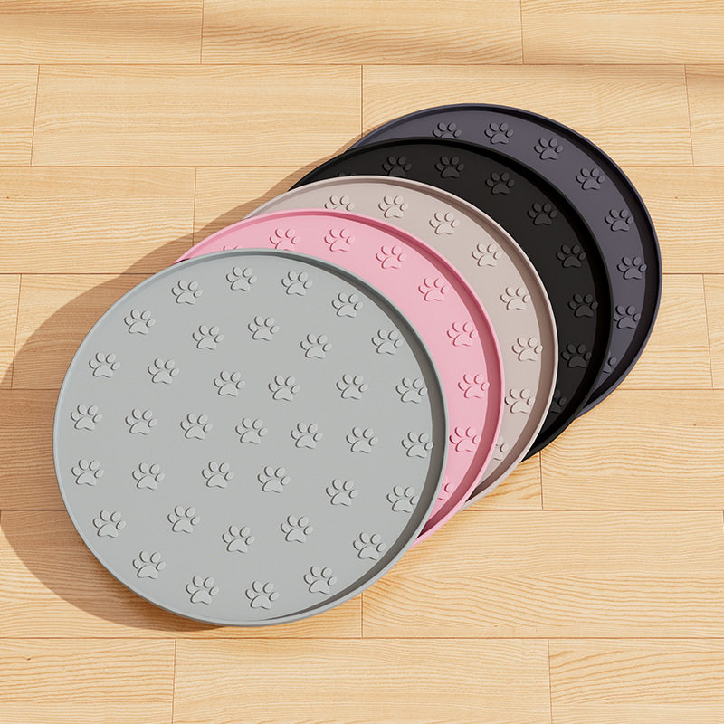 圆形硅胶宠物垫脚印纹理猫狗慢食器狗粮防滑防漏防溢垫慢食舔垫子,宠物/宠物食品及用品,宠物储粮桶,淘宝优惠券,粉丝福利购,淘宝优惠卷