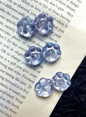 【20颗装】琉璃猫爪珠13*13mm散珠渐变直孔直播diy手作项链手链材