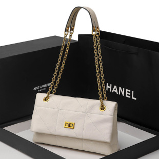 新款 大容量腋下百搭菱格斜挎包轻奢DIY杨树林肩包 羊皮级时尚