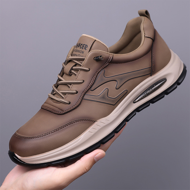 2025冬季奥伦运动风休闲皮鞋青年百搭厚底休闲鞋潮鞋5320男鞋