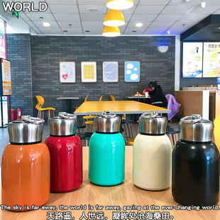304不锈钢小胖丁保温杯便携提手杯学生双层真空口袋杯伴手礼水杯