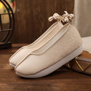 加绒 2024冬季 春秋内增高布鞋古风马面裙搭配 登云履汉服鞋子6cm