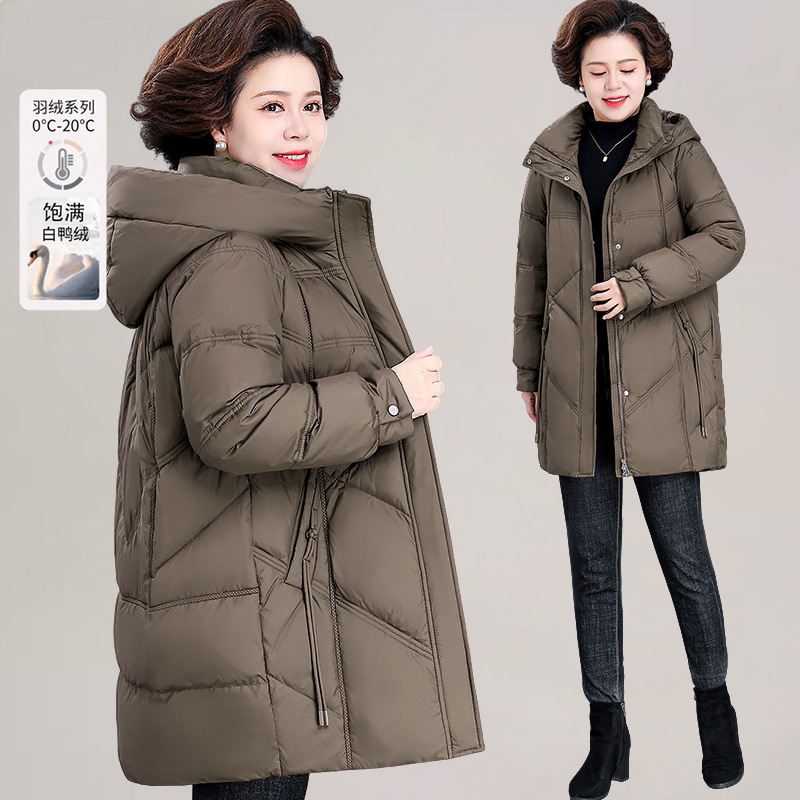 羽绒服外套中老年洋气