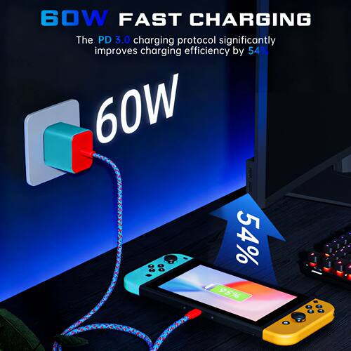 60W AC Adapter For Switch1/ 2 Power Supply 充电器NS NX火牛