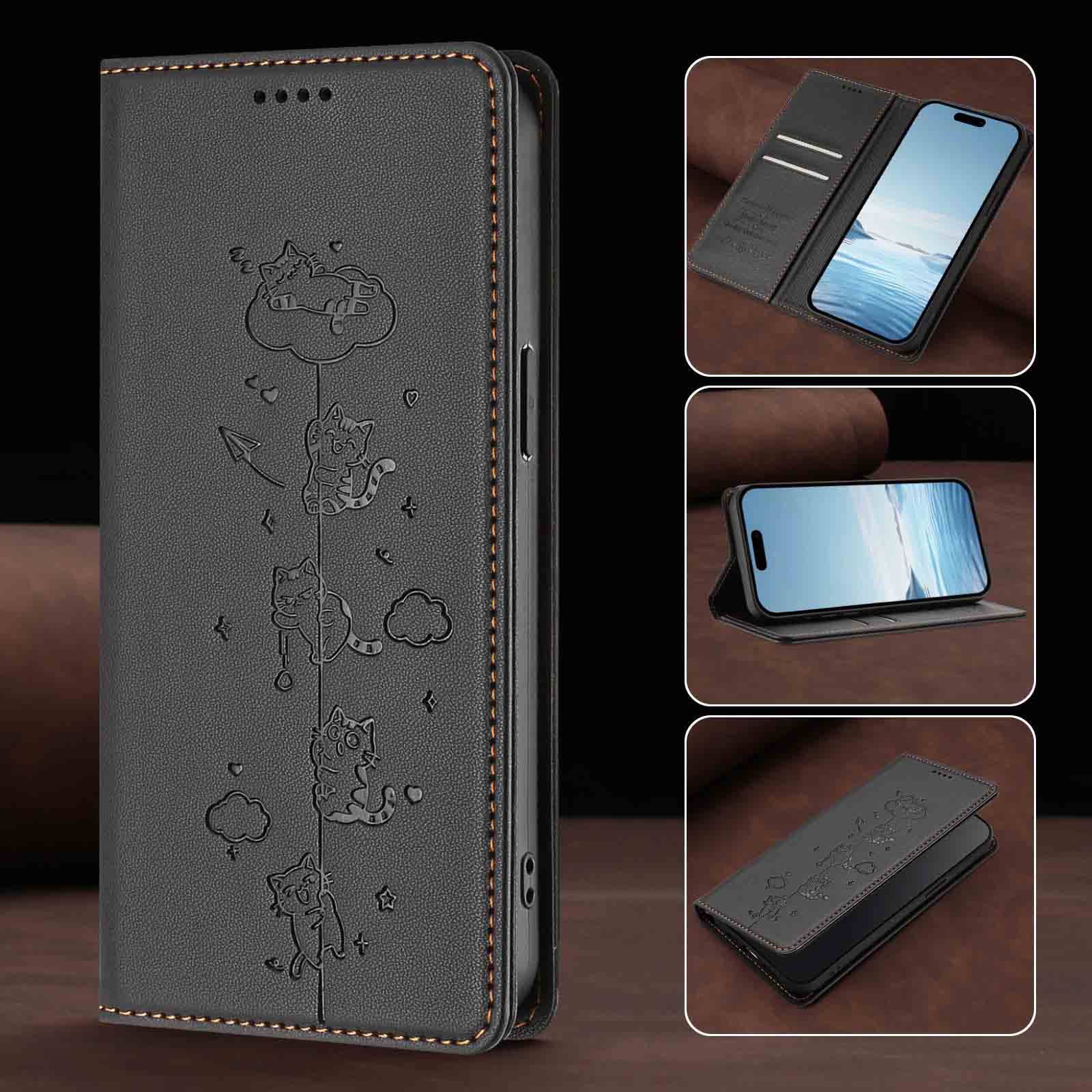 适用夏普Sense10/Sense9防盗刷FRID插卡手机壳R10俏皮猫压纹钱夹皮套Wish5/Wish4翻盖磁吸保护套全包防摔壳,3C数码配件,手机保护套/壳,淘宝优惠券,粉丝福利购,淘宝优惠卷