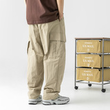 打褶设计工装裤秋季新款户外宽松立体口袋休闲裤K2147-P55控88，男装休闲裤，电商A362