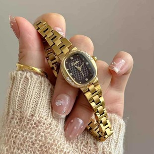 scottie诗迪手表女士冬季 女表钢带气质方形表 镶钻新款